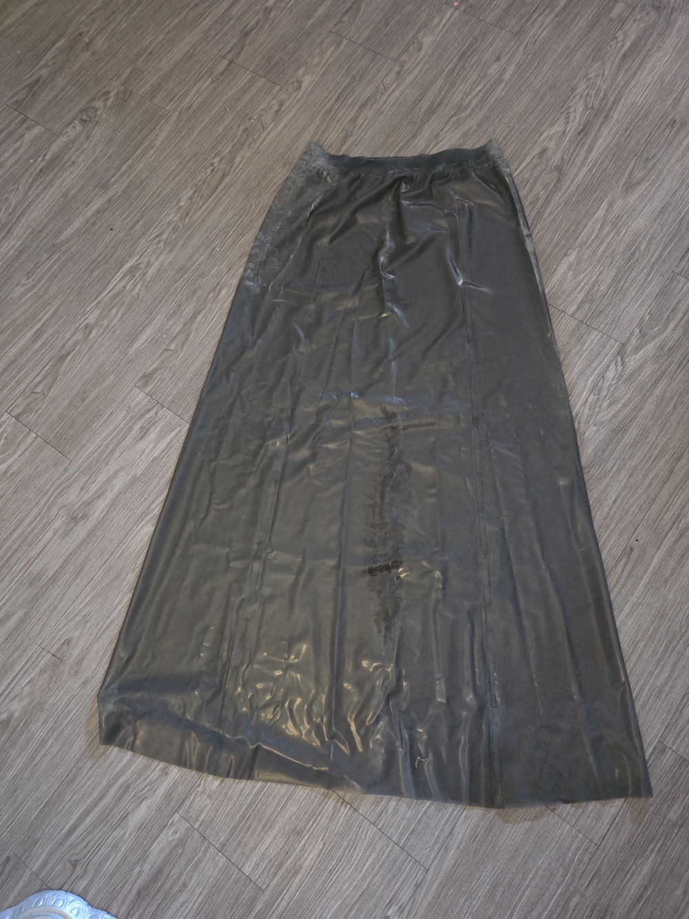 LATEX New Maxi Grey Translucent SKIRT 30-32in Waist